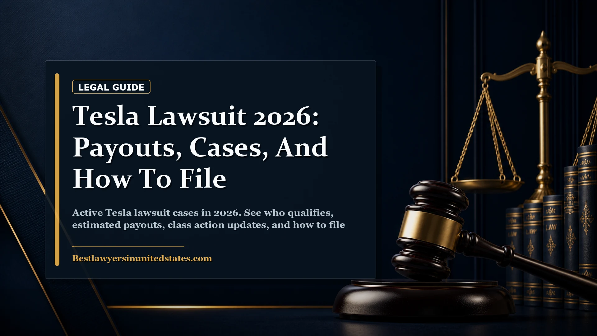 Tesla Lawsuit 2026: Payouts, Cases, and How to File featured legal article image