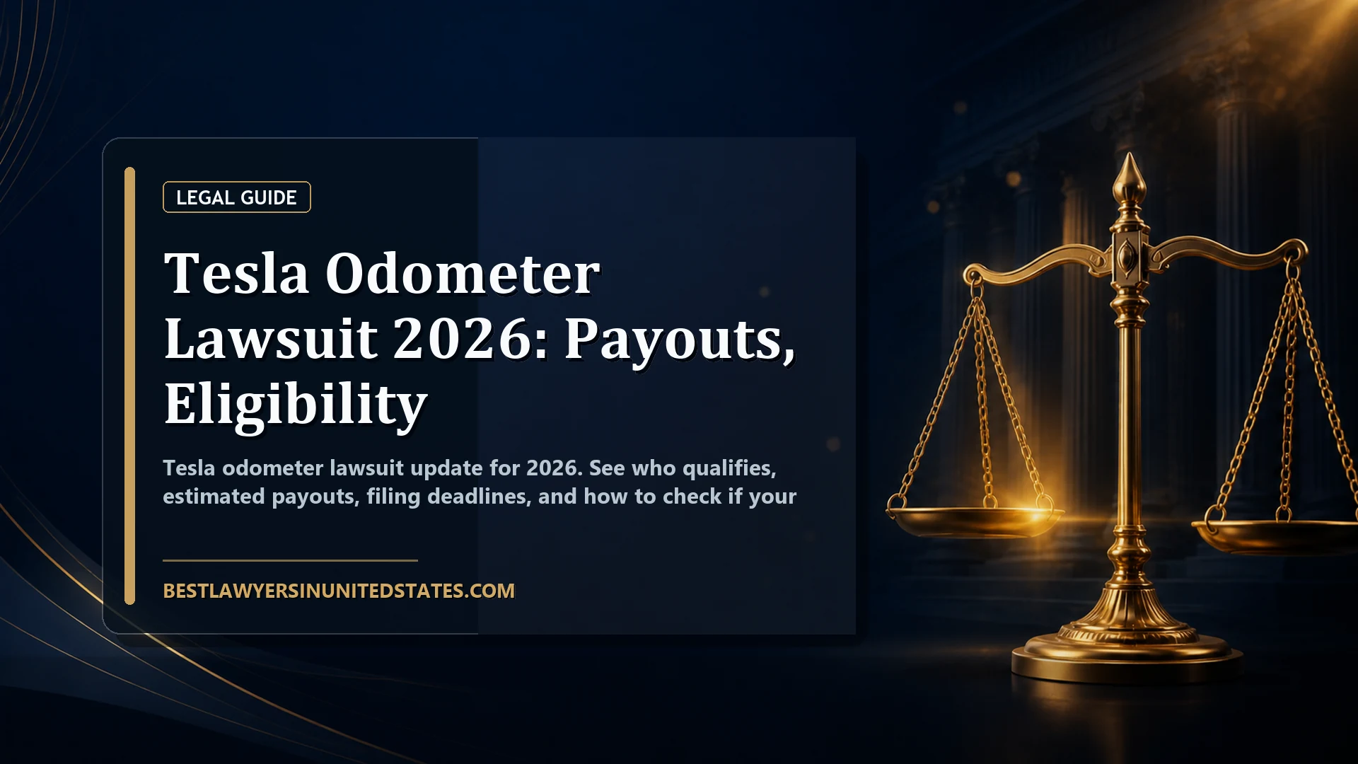 Tesla Odometer Lawsuit 2026: Payouts, Eligibility featured legal article image