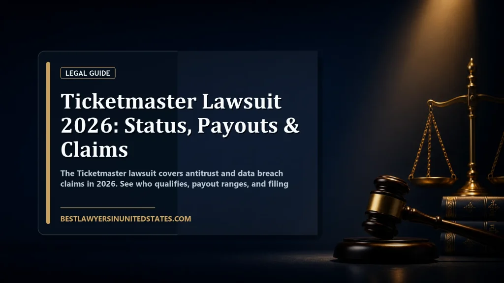 Ticketmaster Lawsuit 2026: Status, Payouts & Claims featured legal article image