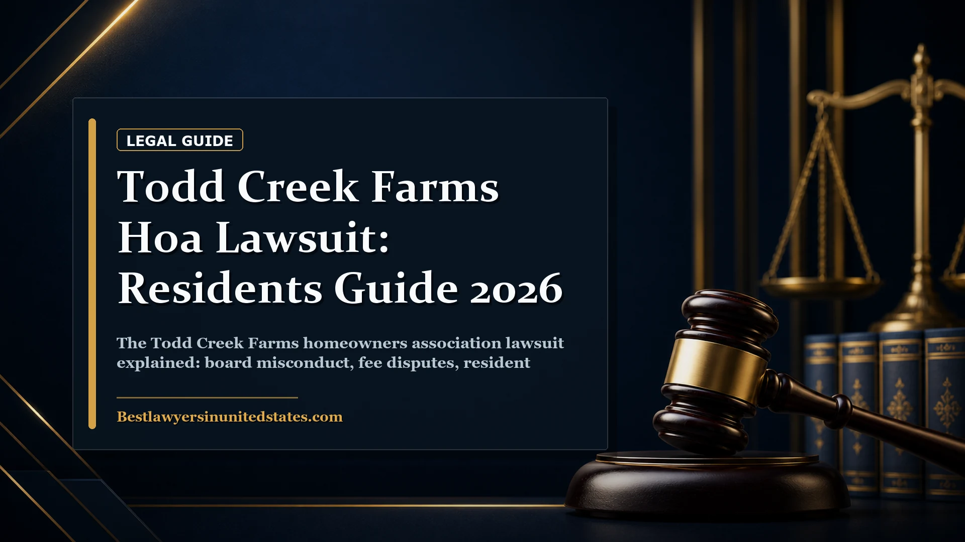 Todd Creek Farms HOA Lawsuit: Residents Guide 2026 featured legal article image