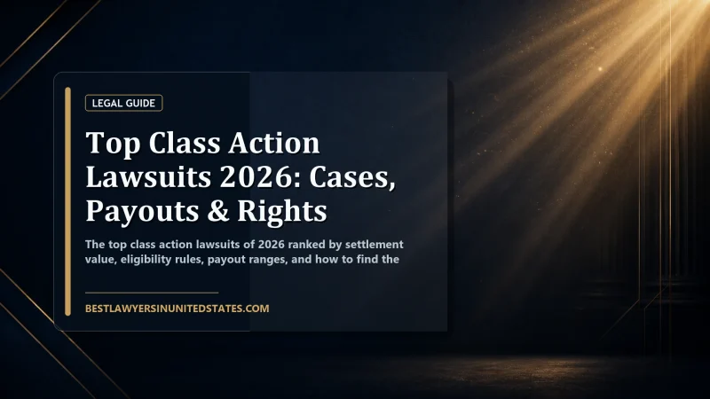 Top Class Action Lawsuits 2026: Cases, Payouts & Rights featured legal article image