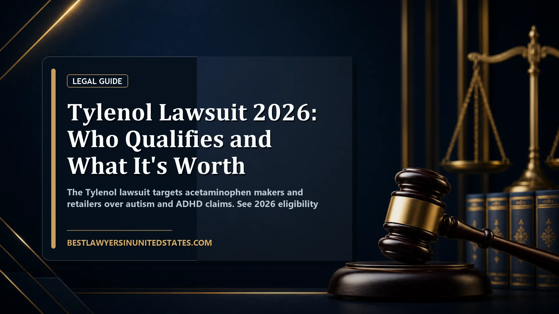 Tylenol Lawsuit 2026: Who Qualifies and What It's Worth featured legal article image