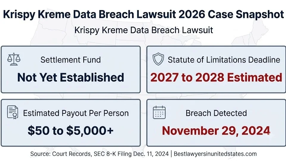 krispy kreme data breach lawsuit, krispy kreme data breach class action, krispy kreme data breach settlement, krispy kreme cyberattack 2024, krispy kreme data breach compensation