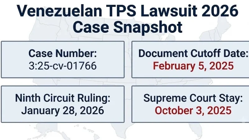 Venezuelan TPS lawsuit 2026 case snapshot: docket number, court rulings, and Supreme Court stay dates